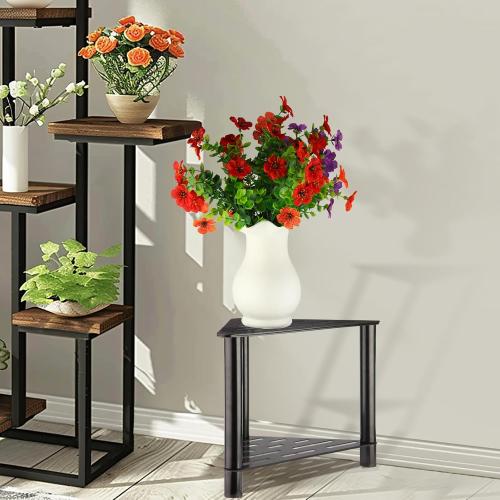 IBosins Shower Stool for Shaving Legs Corner Shower Stool for Inside Shower Small Bench Bath Seat Shower Accesories with Storage Shelf (Black Metal)