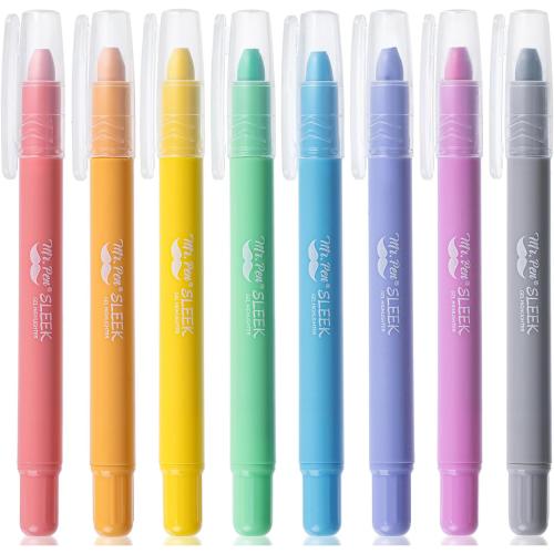 2pk Mr. Pen- Gel Highlighter, 8ct, Friendly Colors, Bible Highlighters No Bleed, No Bleed Highlighters, Bible Highlighter, Bible Markers, Gel Highlighters for Bibles, Highlighter