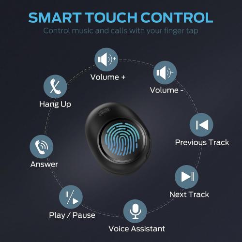 Monster Wireless Earbuds, Achieve 300 AirLinks Headphones Touch Control with Bluetooth 5.3 in-Ear Stereo Headphones, USB-C Quick Charge, Bluetooth Earbuds