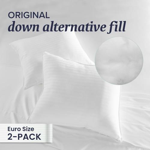 Beckham Hotel Collection Queen Size Bed Pillows & Euro Size Throw Pillows - Sets of 2 (20in x 28in)