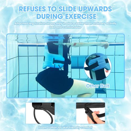 ‼️has mild scratches ‼️Swim Floating Belt,Water Aerobics Swimming Belt with Fixing Straps,Jogger Floatation Aid Buoyancy Belt for Swimming Pool Fitness and Fitness Workout Therapy