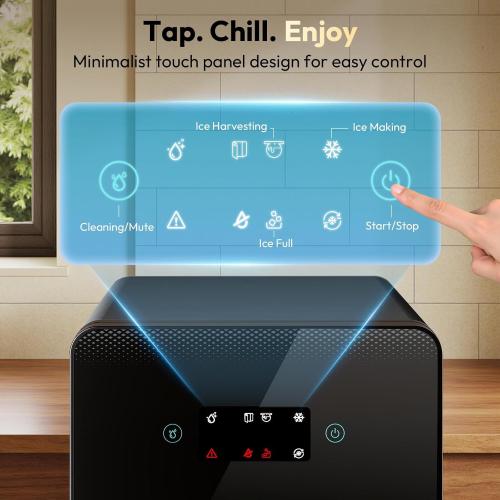 2'' Clear Ice Ball Maker – 4 Ice Spheres in 35min, 144 pcs/Day, Auto&Manual Fill, Fast Ice Machine with LCD Touch Panel, Self-Cleaning, Quiet Home & Bar Ice for Whiskey Bourbon Parties