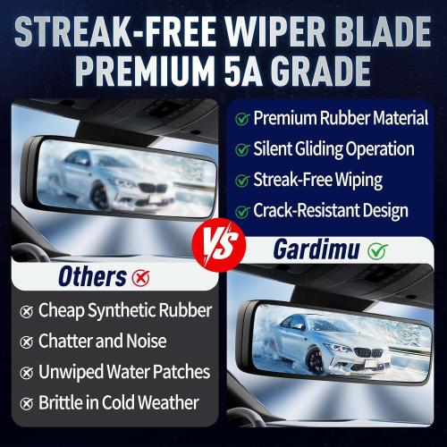 12 Rear Wiper Blades for Nissan Pathfinder Murano/Honda HR-V CR-V/Toyota Corolla Hatchback/INFINITI QX55 QX50, 12 Inch Back Windshield Wiper Replacement OEM Automotive Accessories