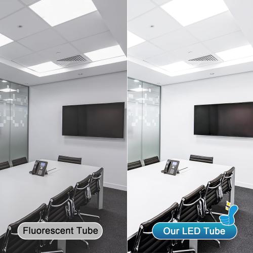 2 Pack T8 Type A B LED Tube Lights 4FT, 40W Equivalent, 6000K Daylight, Plug and Play or Ballast Bypass, Single or Double End LED Bulbs, LED Fluorescent Tube Replacement T8 T12, Non-dimmable