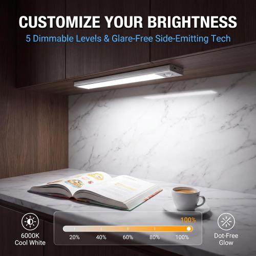 Under Cabinet Lighting, 4200mAh Motion Sensor Light Indoor, 2 Pack