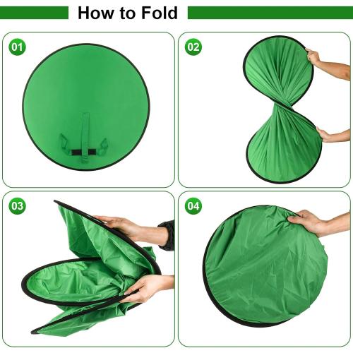 Cosmos 1 Pc Green Screen Backdrop 43 in / 110 cm Diameter Foldable Portable Photography Background Green Screen Chroma Key Backdrop for Photography Photo Video Studio, Live Streaming, Video Meeting