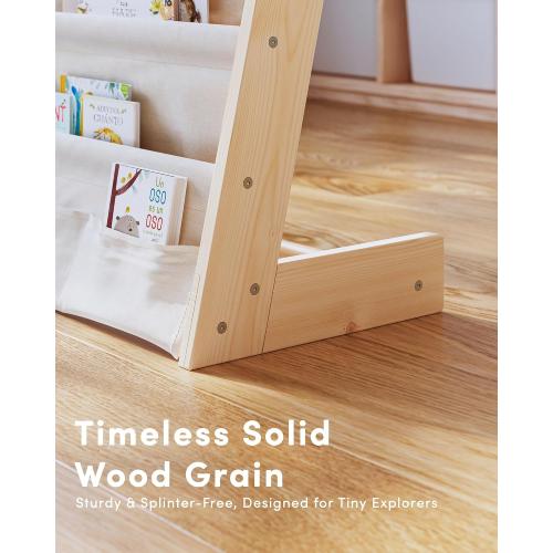 G&W Gruwald Kids Bookshelf, Book Shelf for Kids Rooms, Toddler Bookshelf, Book Rack for Kid (Wood, Medium)