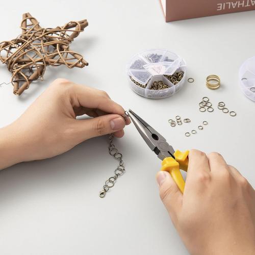 Jump Rings Kit With1000PCS Open Jump Rings 40PCS 12mm Lobster Clasps and Jump Rings Opener for Jewelry Making Keychains and Necklace Repair (Bronze)