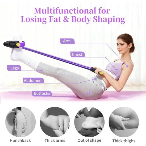 Pedal Resistance Bands with Handles, Upgrade 6-Tubes Manual Tension Training Pedal, Natural Rubber Foot Pedal Resistance Bands, Multifunction Fitness Bands for Abdomen, Waist, Arm, Leg