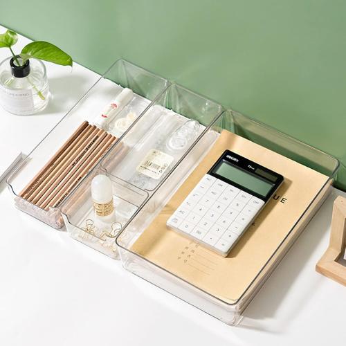 Organizer for Bedroom 4pcs Plastic Desk Drawer Organizers Storage Bins Lids