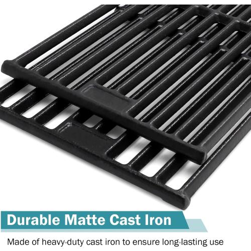 Criditpid Grill Grates Replacement for Char Griller 5050, 5650, 2121, 3001, 5072, 2123, 3072, 2828, 3030, 4000, King Griller 3008 5252, 19 3/4 Cast Iron Cooking Grid for Chargriller Duo 5050 Parts