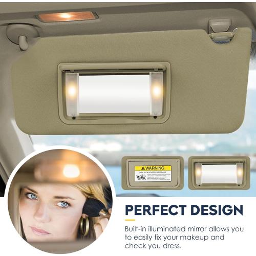 Left Driver Side Sun Visor for Honda Accord 2008-2010 for 83280-TA0-A91ZB
