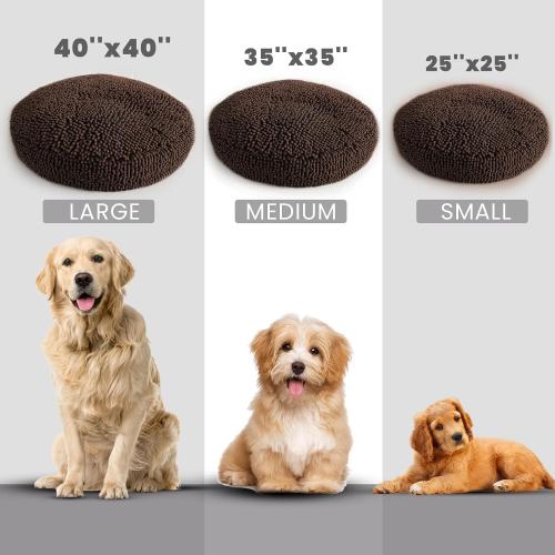 Muddy Mat® Cloud K-9 Bed for Dogs & Cats, Soft & Relaxing Donut Dog Bed, Chenille Material, Removable Cover, Washable