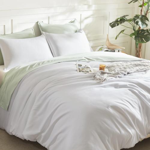 Litanika White Comforter King Size, 3 Pieces Lightweight Solid Bedding Comforter Set, All Season Fluffy Bed Set (104x90In Comforter & 2 Pillowcases)