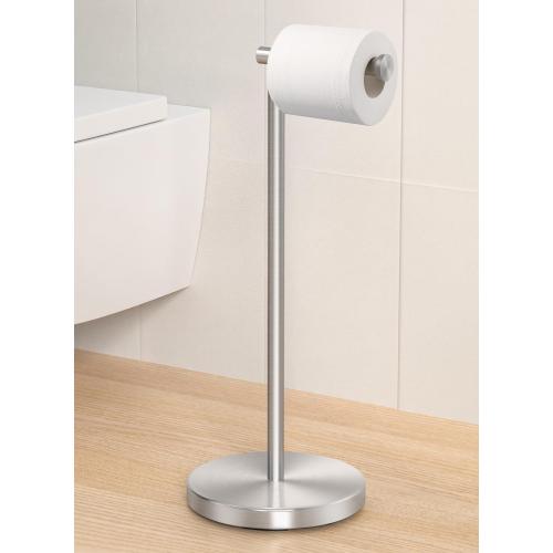 KES Toilet Paper Holder Stand SUS 304 Stainless Steel Rustproof Pedestal Lavatory Tissue Roll Holder Floor Stand Modern Brushed Finish, BPH283S1-2