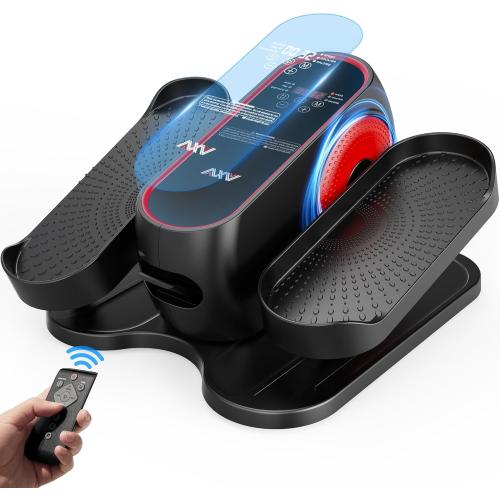 Black AXV New Upgraded Under Desk Elliptical Exercise Machine,Electric Ellipse Leg Exerciser As Seen On TV,Training Machines While Sitting for Seniors Home,Portable, Quiet, with Remote Control