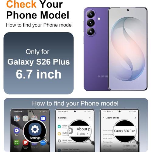 SPIDERCASE Magnetic for Samsung Galaxy S26 Plus Case, with [3 Stand Ways][ Military Grade Drop Protection] with Invisible Stand Shockproof Slim Case for Samsung Galaxy S26 Plus 6.7, Blue