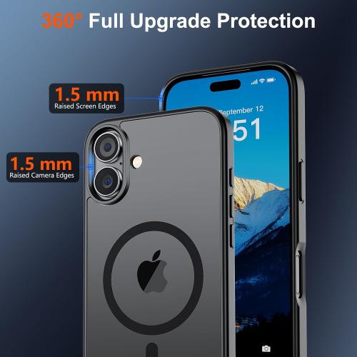 SUPFINE Magnetic for iPhone 17 Case Black