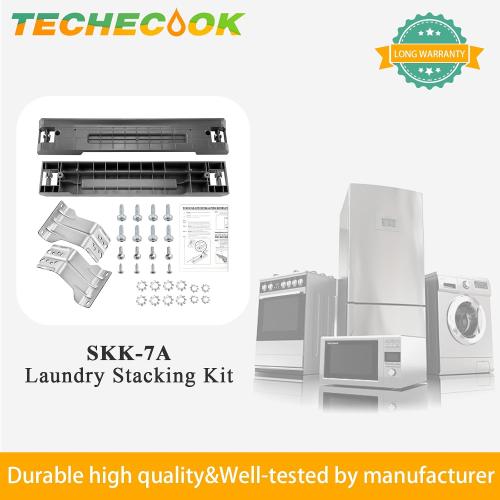 SKK-7A SKK-8K Stacking Kit Fit for Samsung Washer & Dryer 27 Inch Front Load Laundry by Techecook - 2026 UPGRADED Samsung laundry stacking kit Replaces for SKK-7A SK-5A SK-5AXAA SKK8K