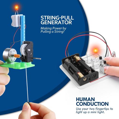 Science Circuit Kit Electricity for Kids, STEM Electrical Light Bulb Experiment, Electric Science Gifts Fair Project Kits Age 8-12, Fruit Energy Experiments Circuits Engineering Projects