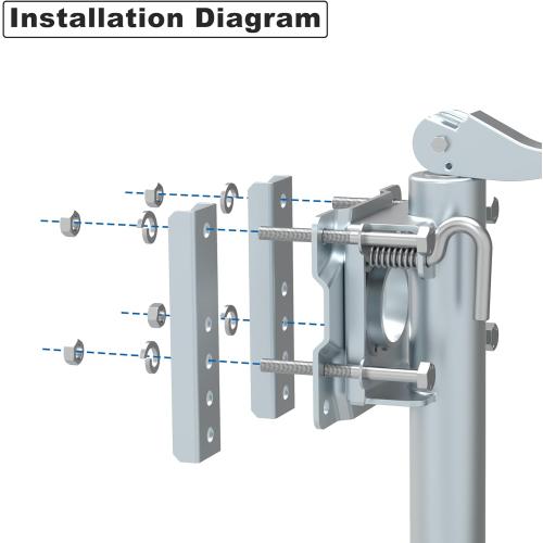 Swivel Bolt-on Trailer Jack, Trailer Jack Stand, 10 Vertical Movement, Mounting Hardware Included, 1000 lbs
