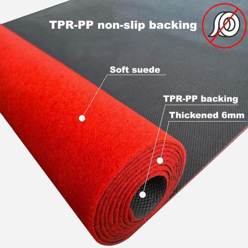 Thick 3x15Ft Red Carpet Runner for Party, Non-Slip TPR Backing Aisle Runway Rug Felt for Indoor&Outdoor,Occasions,Graduation,Birthdays & Special Events Decorations,Long Term use