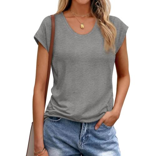 Casual Womens T-Shirts Basic Tops for Women Cap Sleeve Loose Tank Tops Summer t Shirts for Women Womens Tops Casual