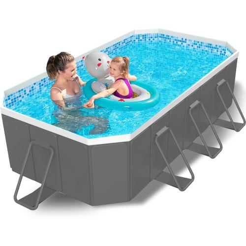 122 Non-Inflatable Foldable Swimming Pool for Family, Portable Above Ground Pool for Adults & Kids, Easy Setup for Outdoor, Backyard, Garden, Camping - Durable PVC(122×65×20, Pro)