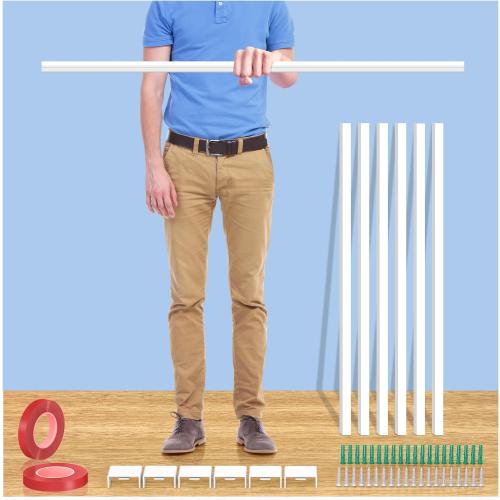 Extra-Long Paintable Cord Cover Hider for Wall Mounted TV - 6x 39.4in TTL 236in