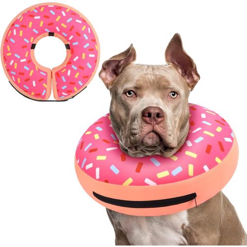 Supet Inflatable Dog Cone Collar Alternative After Surgery, Dog Neck Donut Collar Recovery E Collar for Neuter, Soft Pet Cone for Small Medium Large Dogs