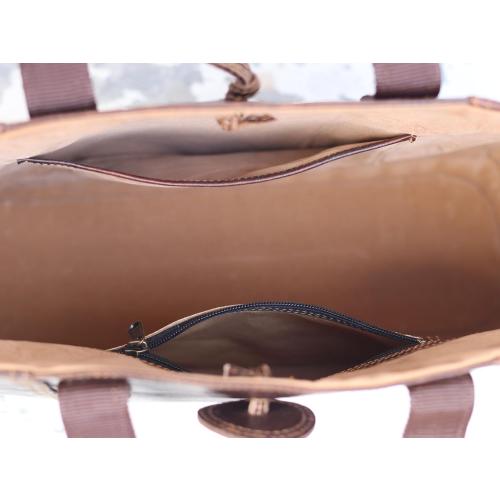 PASCADO Large Vintage leather everyday shopper tote bag for women | brown carryall purse