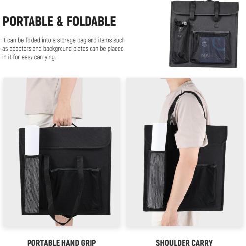NEEWER 50W Upgraded Photo Studio Light Box, 24x24 Portable Folding Photography Lightbox, 4 Backdrops, 5600K 160 LEDs 5200lx/0.5m Dimmable Picture Booth Shooting Tent for Jewelry Electronics, LP60