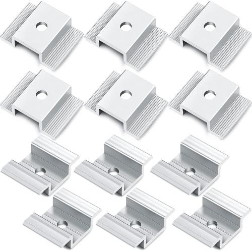 Zhengmy 12 Solar Panel Mid Clamps 1.06 Inch Aluminum Brackets