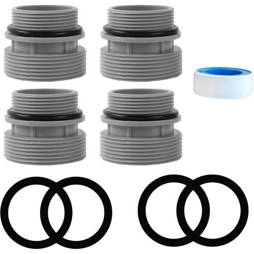 TonGass (4-Pack) 40mm to 1 1/2” Filter Hose Conversion Kit Above Ground Pool Adapter Connects 40mm Hoses to Standard 1 1/4” or 1 1/2” Filter Ports