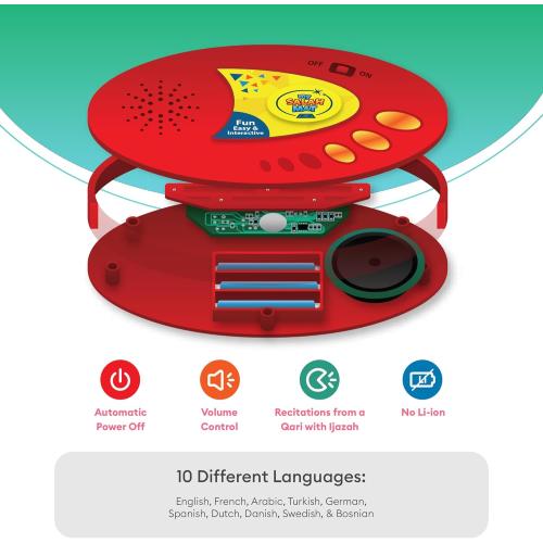 My Salah Mat for Kids - Interactive Muslim Prayer Rug for Kids Learning The Salah - Fun & Easy Prayer Mat with 36 Touch Keys, 15 Languages, Speaker, & Booklets - Islamic Toys for Ages 3 to 8