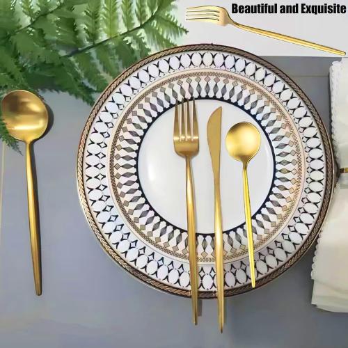 300-Piece Food Grade Gold Silverware Set, Luxury Flatware Set for 60 - Premium Stainless Steel Cutlery Set with Spoons Forks Knives, Shiny Gold Polished Kitchen Utensils for Home Restaurant Hotel