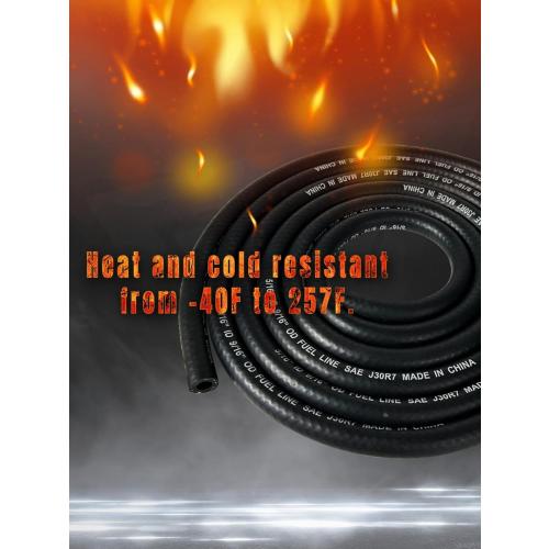 YAMAKATO 5/16 Inch ID Fuel Line Hose Braided 6 Feet w/ 10 Clamps 8mm Braided Rubber Tubing