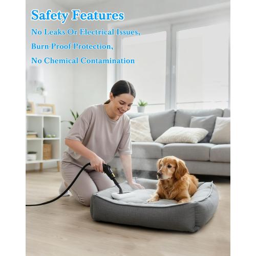Steam Cleaner for Home - 1600ML Water Tank 15s Heat-Up Portable Steamer for Cleaning, 6 Level Adjustable, 2500W, 45PSI, 250°F Steam, Handheld Steam Cleaner for Car Detailing, Grease, Tile,Grout