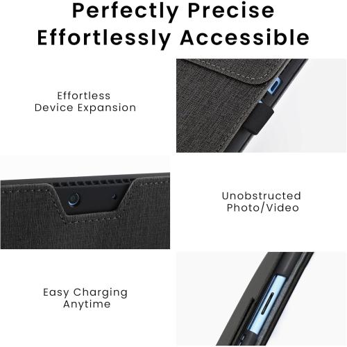 Omnpak Microsoft Surface Pro 11/10/9 Case, Lightweight Protective, Multiple Angle, Stylus Holder, Designed for Surface 11th Edition AI 2024/Pro 9 5G 13 2022, Compatible with Type Cover Keyboard