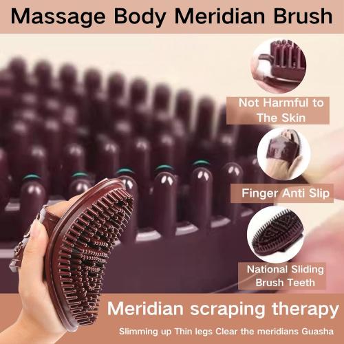 2Pcs Meridian Massage Brush, Full Body SPA Relaxation Massager Brush, Acupressure Meridian, Scalp Massage, Full Body Relaxation Comb,Beauty Salon Professional MeridianBrush