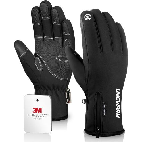 -10℉ Waterproof Winter Gloves Men, Touchscreen Fingers Snow Ski Gloves Women, 5-Layer Touch Screen Cold Weather Gloves