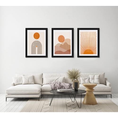 ELSKER&HOME 24x36 Poster Frame Black 3 Pack, Display 20x30 Pictures with Mat or 24x36 Poster without Mat, Horizontal and Vertical Wall Mounting
