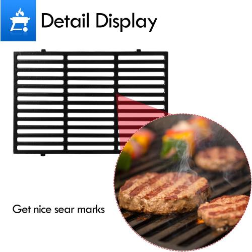 17.5 Inch 7638 7525 65906 Grates Replacement Parts for Weber Spirit 300 Series Grill Grate Spirit E-310 E-330 S-310 S-315 Spirit ii E-310 Genesis Silver B/C Gold B/C Spirit 700 Cast Iron Cooking Grate