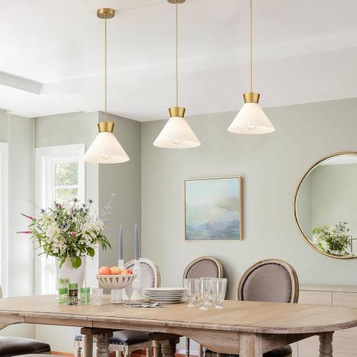 Modern Style Battery Operated Pendant Light White，Battery Ceiling Light fixtures with Rechargeable Bulbs 10 Colors Modes Remote Dimmable for Bedroom Living Room Hallway