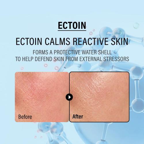 Double Up Cream - Ectoin Face Moisturizer with Panthenol & 15% Squalane - Korean Skincare Soothing Barrier Repair Cream for Sensitive Skin Dry Skin Redness & Daily Hydration 50mL