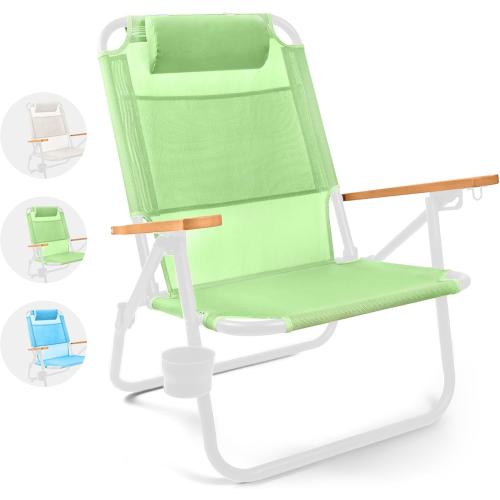 Water Buffalo Bondi Beach Chair Backpack Beach Chair for Adults with Reclining Positions, Cup Holder & High Back Support