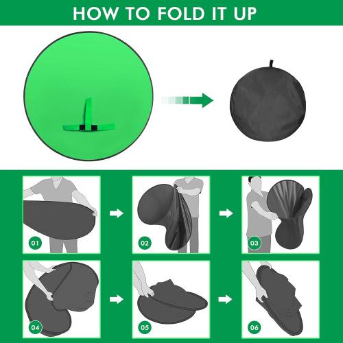 Size 57 Portable Green Screen Chair, 57 in Greenscreen Backdrop with Stand Double Sided Foldable Green Background, Chroma Key, for Photography Streaming Gaming Photo Zoom Video Chats and Meeting