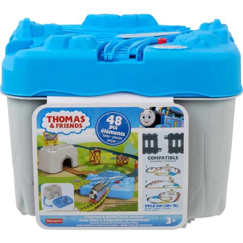 Thomas & Friends Toy Train Tracks Set, Connect & Build Bucket, 34-Piece Expansion Pack for Diecast & Motorized Trains, Age 3  Years (Amazon Exclusive)