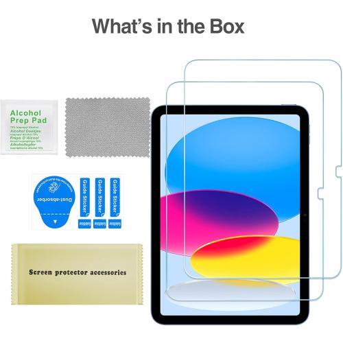 ProCase 2 Pack Screen Protector for iPad A16 2025 11th/10th 2022 Generation (11-inch/10.9), Tempered Glass Film Guard -Clear