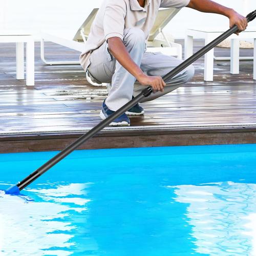 Carbon Fiber Pool Pole - Professional 15 Foot Telescopic Pool Cleaning Pole, Pool Skimmer Net Pole, Telescoping Swimming Pool Poles Heavy Duty 15FT